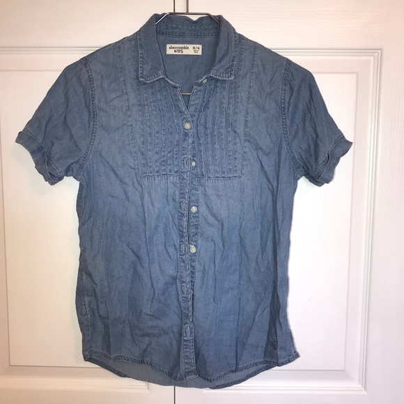 - Abercrombie Kids 13/14 jean blouse  top Women XS/S - Picture 1 of 1